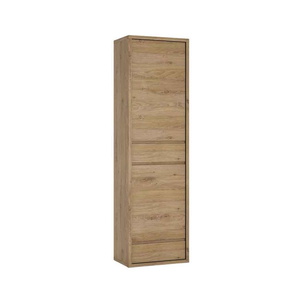 Sholka Wooden Narrow Storage Cabinet With 2 Door 2 Drawer In Oak